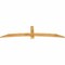 Ekena Millwork Bellingham Rough Sawn Timber Gable Bracket, Western Red Cedar, 84"W x 21"H x 2"D x 4"F, 6/12 Pitch GBW084X21X0204BEL00RWR - alternate 5